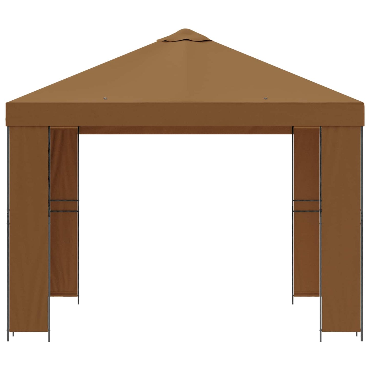 Gazebo 3 x 3 m Beige Polyester and Steel 190 gsm