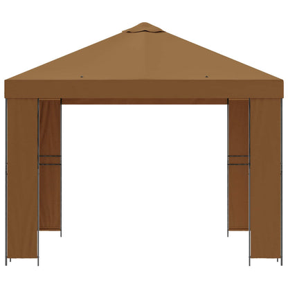 Gazebo 3 x 3 m Beige Polyester and Steel 190 gsm