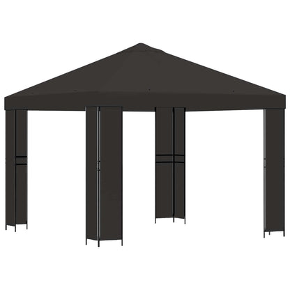 Gazebo 3 x 3 m Anthracite Polyester and Steel 190 gsm