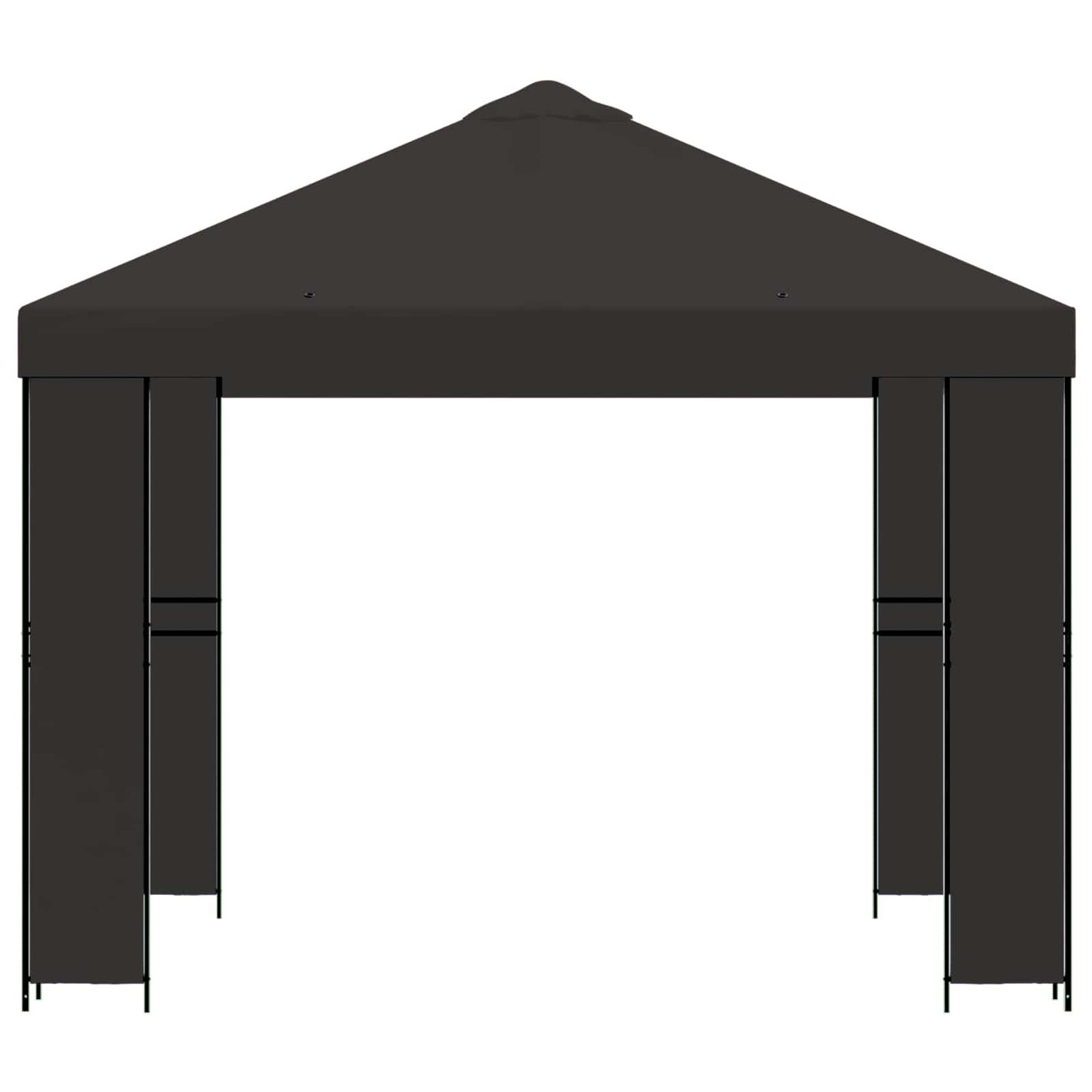 Gazebo 3 x 3 m Anthracite Polyester and Steel 190 gsm
