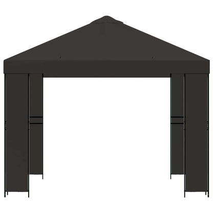 Gazebo 3 x 3 m Anthracite Polyester and Steel 190 gsm