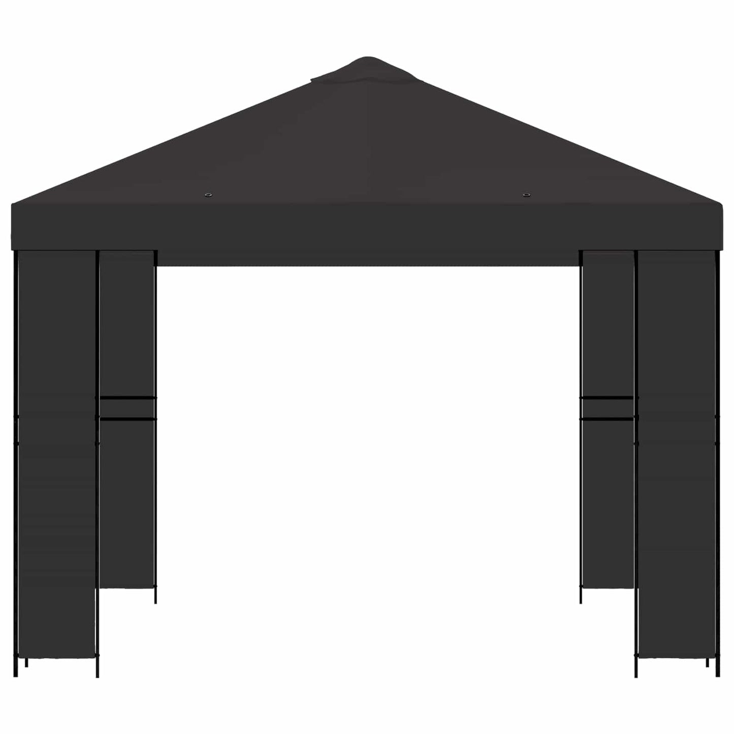 Gazebo 3 x 3 m Anthracite Polyester and Steel 190 gsm
