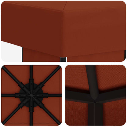 Gazebo 3 x 3 m Terracotta Polyester and Steel 190 gsm