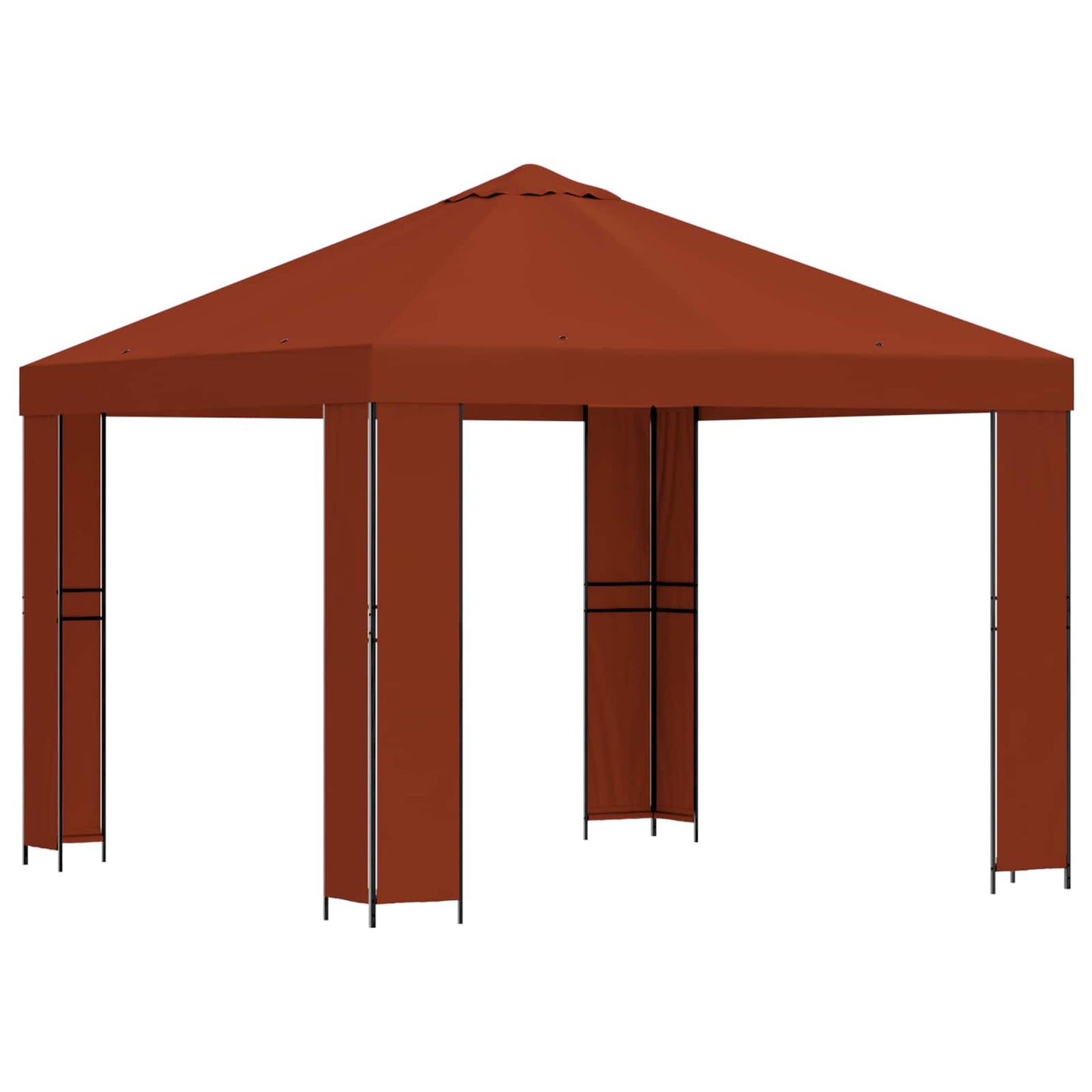 Gazebo 3 x 3 m Terracotta Polyester and Steel 190 gsm