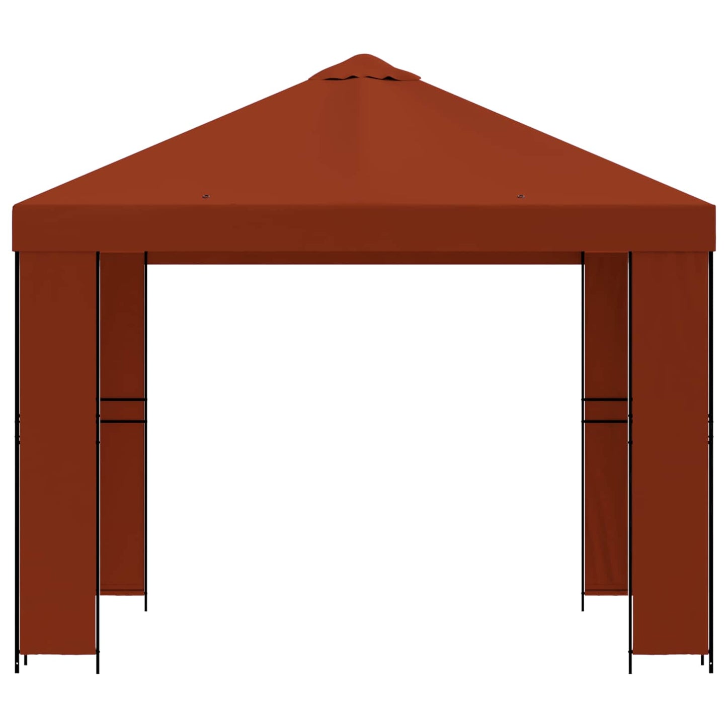 Gazebo 3 x 3 m Terracotta Polyester and Steel 190 gsm