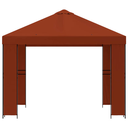 Gazebo 3 x 3 m Terracotta Polyester and Steel 190 gsm
