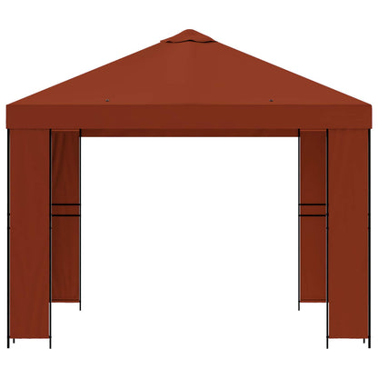 Gazebo 3 x 3 m Terracotta Polyester and Steel 190 gsm