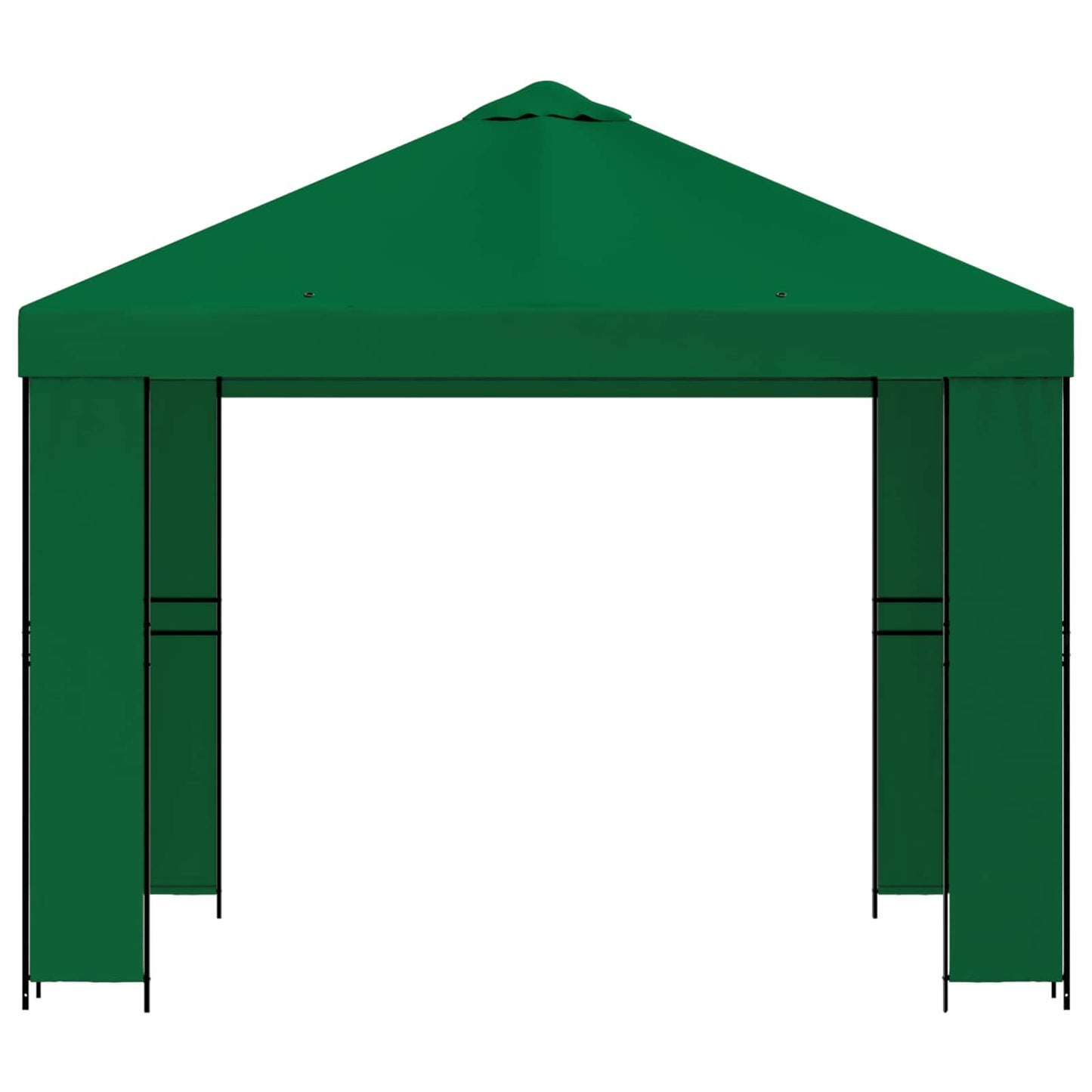 Gazebo 3 x 3 m Green Polyester and Steel 190 gsm