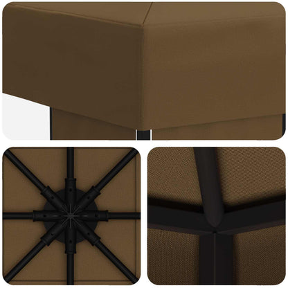 Gazebo 3 x 3 m Taupe Polyester and Steel 190 gsm