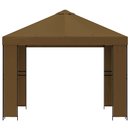 Gazebo 3 x 3 m Taupe Polyester and Steel 190 gsm