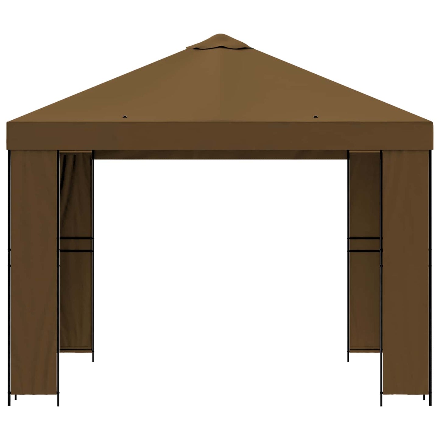 Gazebo 3 x 3 m Taupe Polyester and Steel 190 gsm
