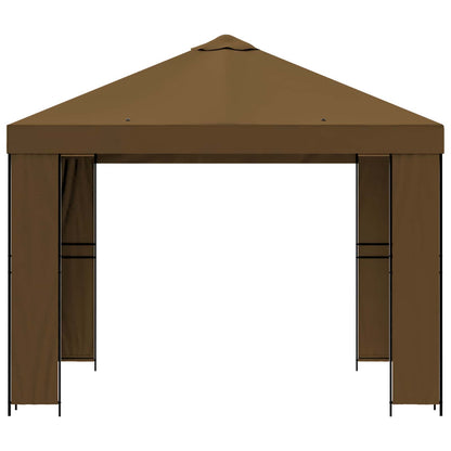 Gazebo 3 x 3 m Taupe Polyester and Steel 190 gsm