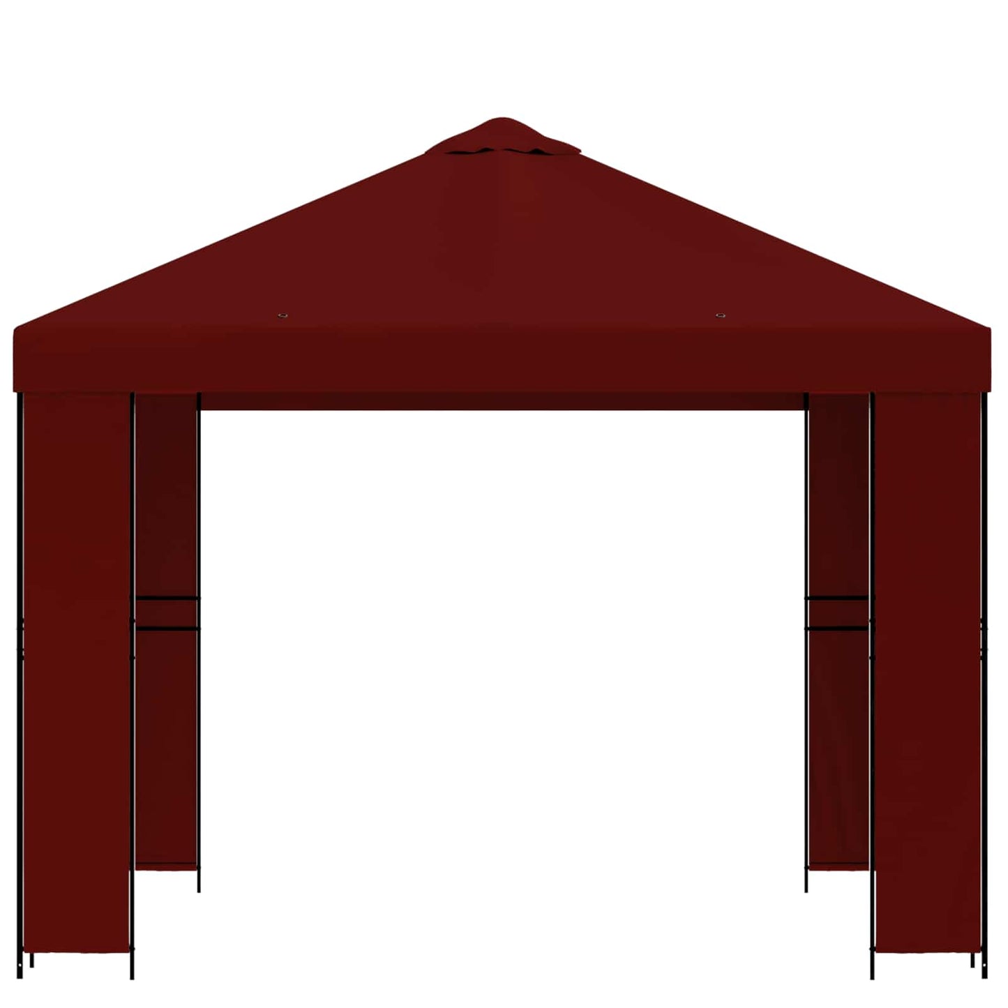 Gazebo 3 x 3 m Burgundy Polyester and Steel 190 gsm