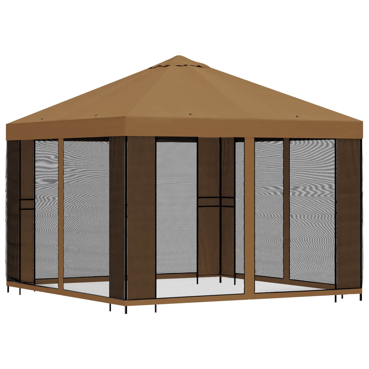 Garden Gazebo with Sidewalls 3 x 3 m Beige Polyester and Steel