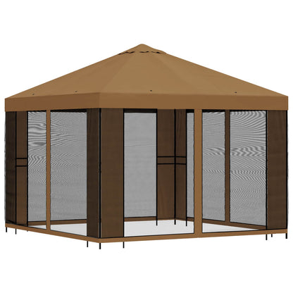 Garden Gazebo with Sidewalls 3 x 3 m Beige Polyester and Steel