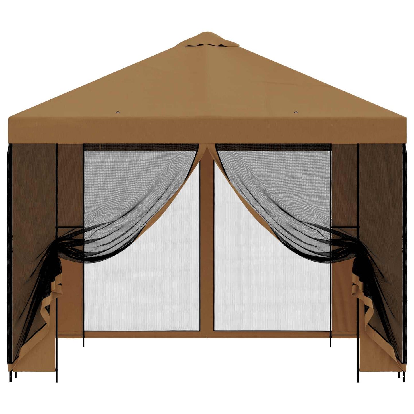 Garden Gazebo with Sidewalls 3 x 3 m Beige Polyester and Steel