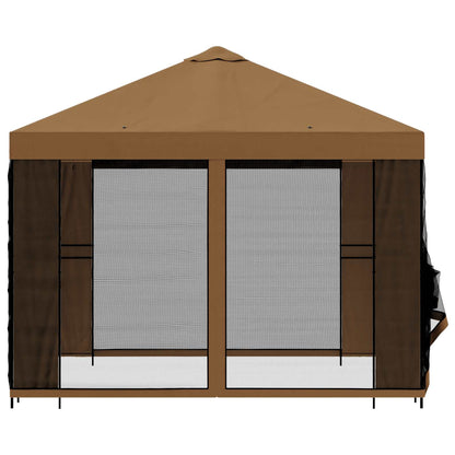Garden Gazebo with Sidewalls 3 x 3 m Beige Polyester and Steel