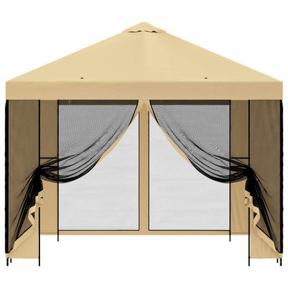 Garden Gazebo with Sidewalls 3 x 3 m Cream Polyester and Steel