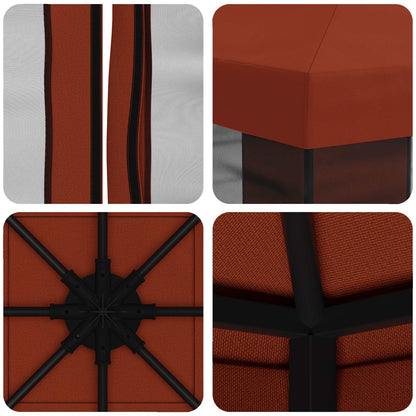 Garden Gazebo with Sidewalls 3 x 3 m Terracotta