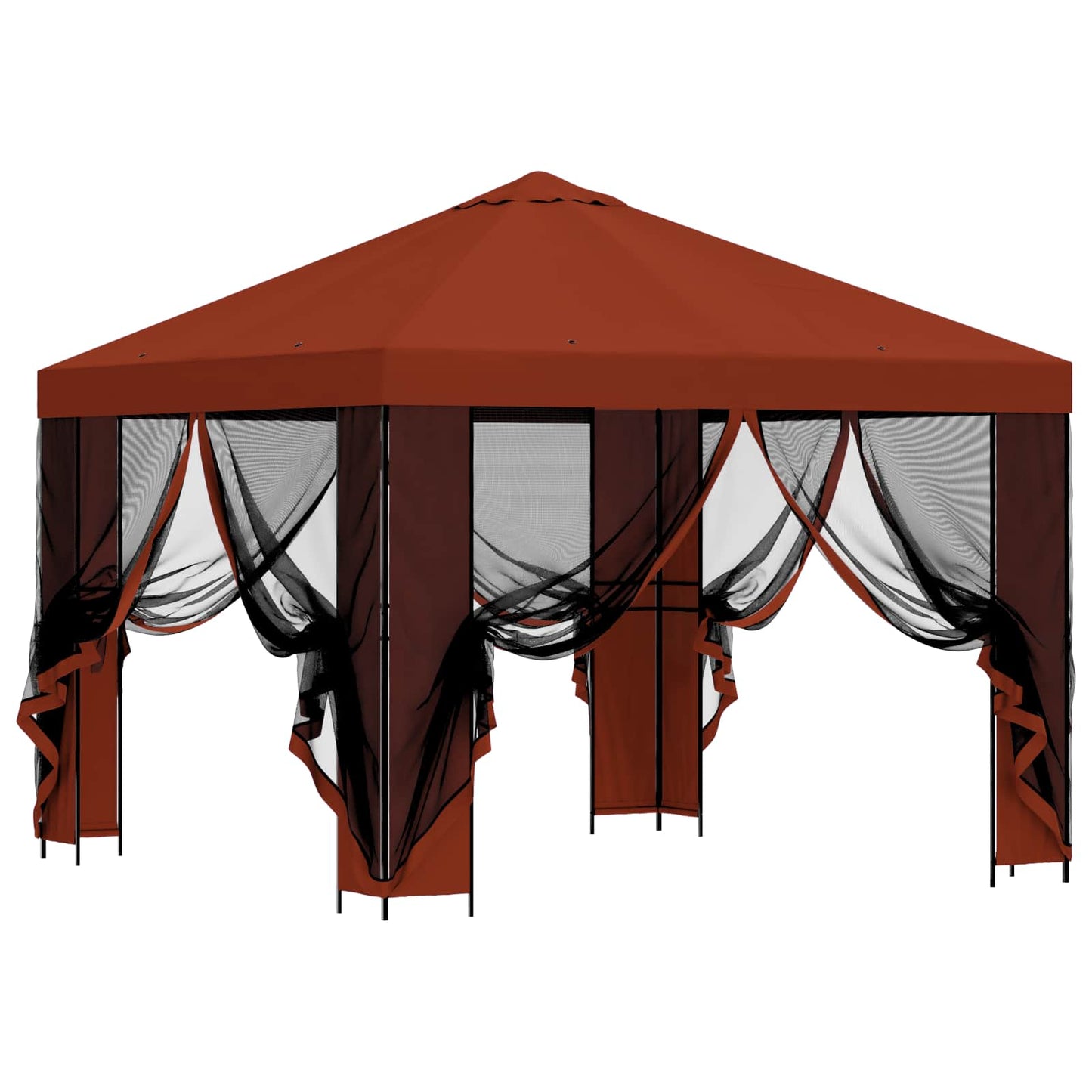 Garden Gazebo with Sidewalls 3 x 3 m Terracotta