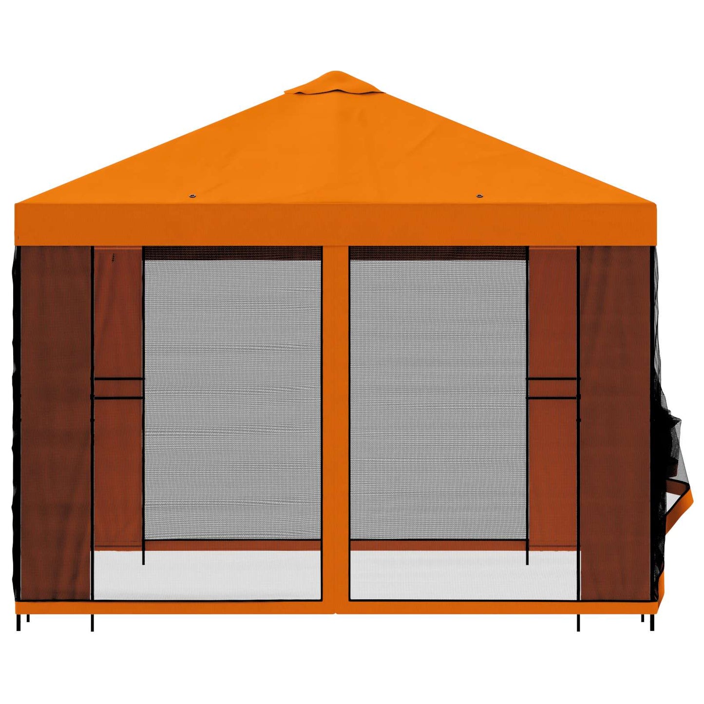 Garden Gazebo with Sidewalls 3 x 3 m Orange Polyester and Steel