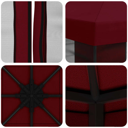 Garden Gazebo with Sidewalls 3 x 3 m Burgundy