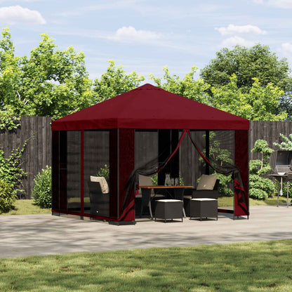 Garden Gazebo with Sidewalls 3 x 3 m Burgundy