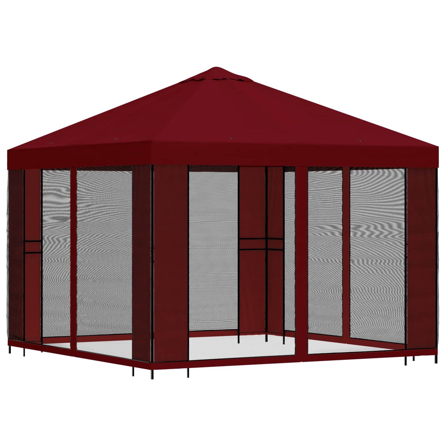Garden Gazebo with Sidewalls 3 x 3 m Burgundy