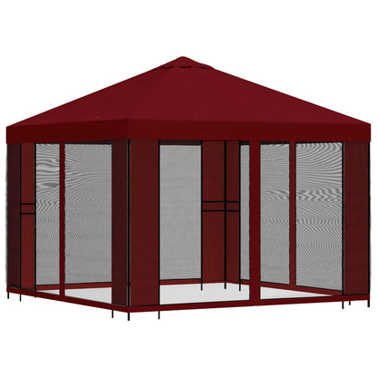 Garden Gazebo with Sidewalls 3 x 3 m Burgundy