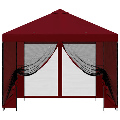 Garden Gazebo with Sidewalls 3 x 3 m Burgundy