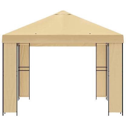 Gazebo 4 x 3 m Cream Polyester and Steel 190 gsm