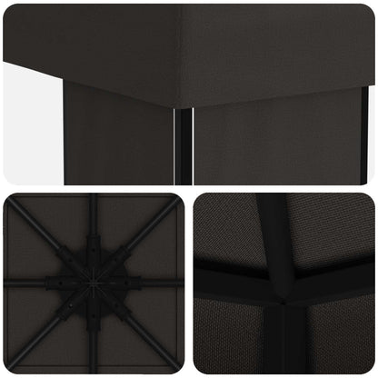 Gazebo 4 x 3 m Anthracite Polyester and Steel 190 gsm