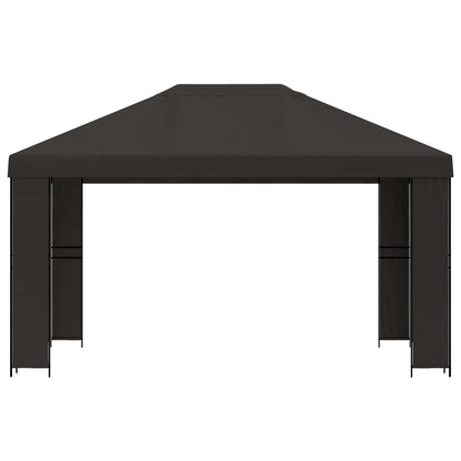 Gazebo 4 x 3 m Anthracite Polyester and Steel 190 gsm