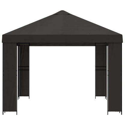 Gazebo 4 x 3 m Anthracite Polyester and Steel 190 gsm