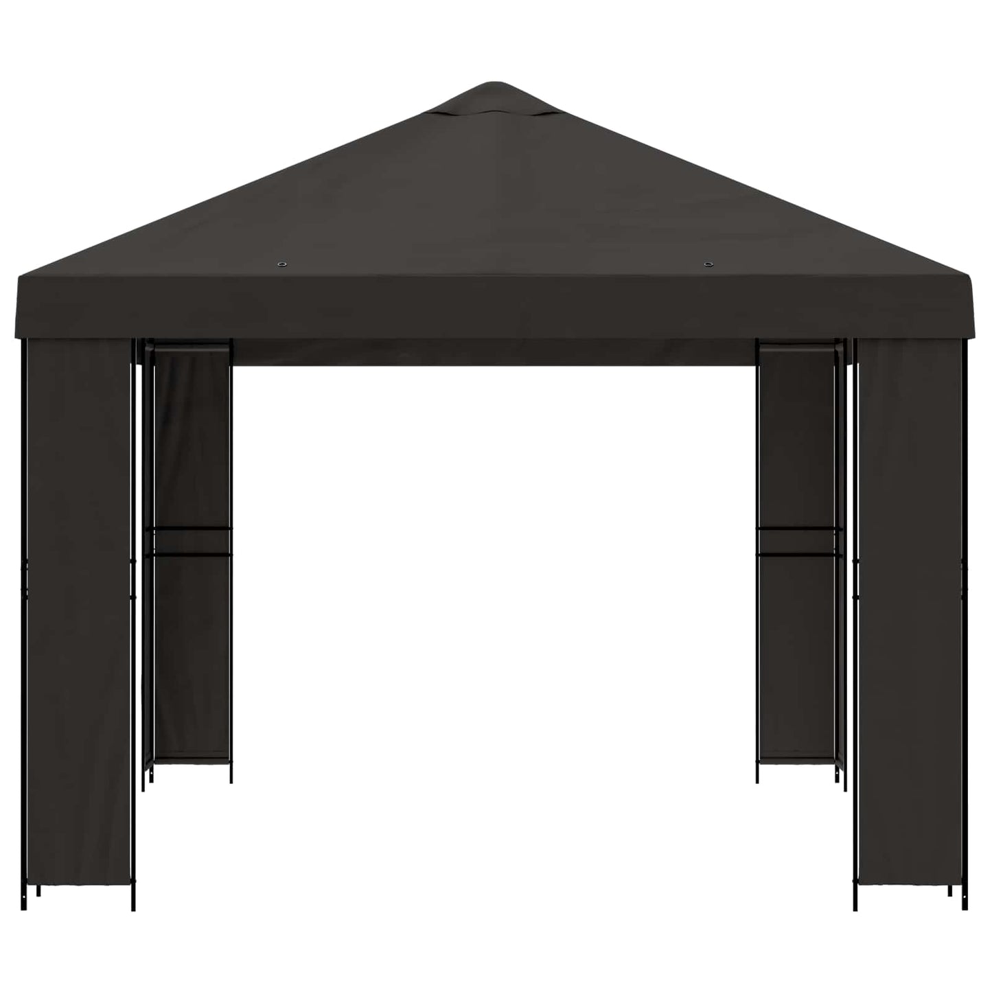 Gazebo 4 x 3 m Anthracite Polyester and Steel 190 gsm