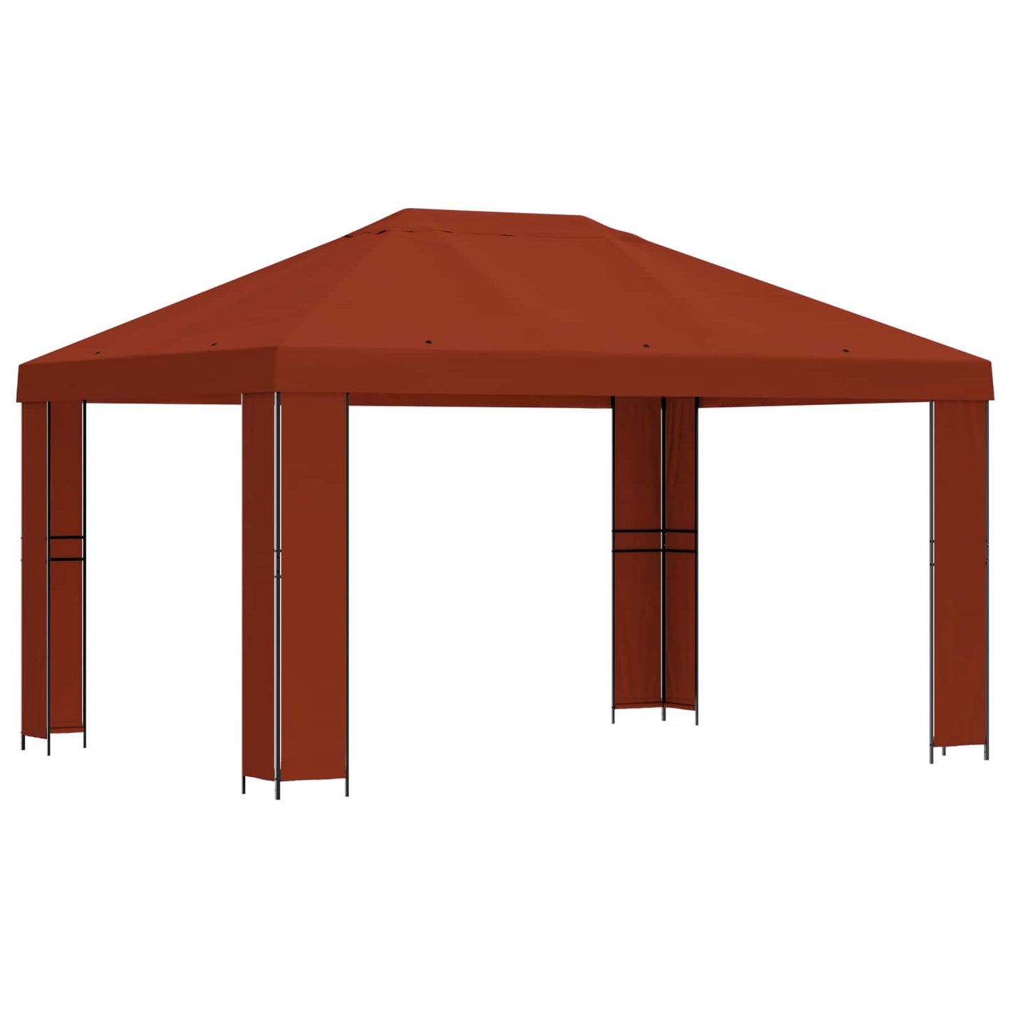 Gazebo 4 x 3 m Terracotta Polyester and Steel 190 gsm