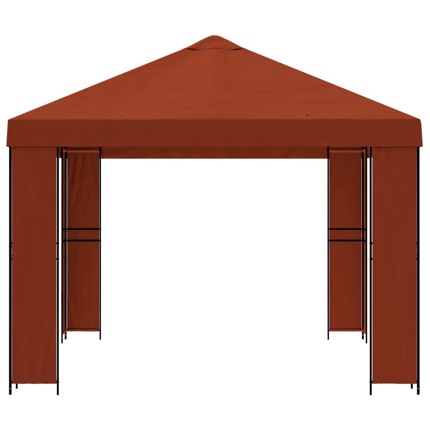 Gazebo 4 x 3 m Terracotta Polyester and Steel 190 gsm