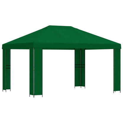 Gazebo 4 x 3 m Green Polyester and Steel 190 gsm