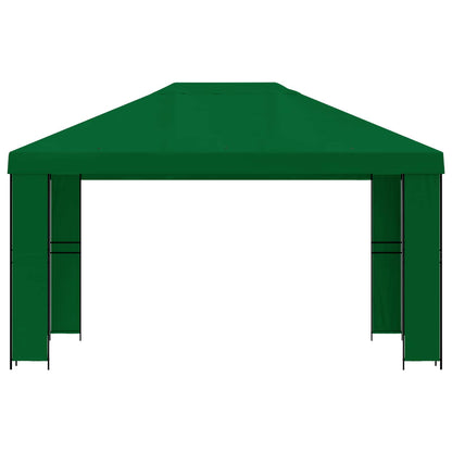 Gazebo 4 x 3 m Green Polyester and Steel 190 gsm