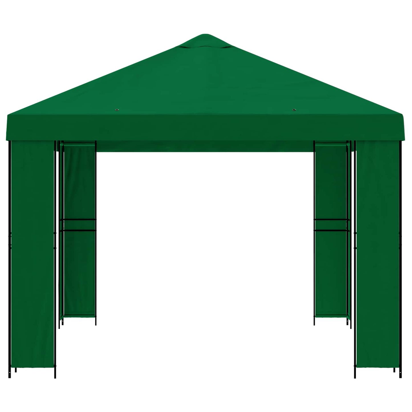 Gazebo 4 x 3 m Green Polyester and Steel 190 gsm