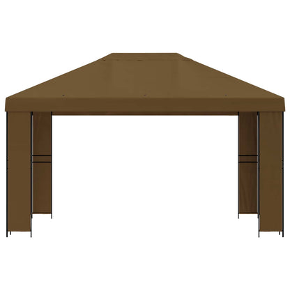 Gazebo 4 x 3 m Taupe Polyester and Steel 190 gsm