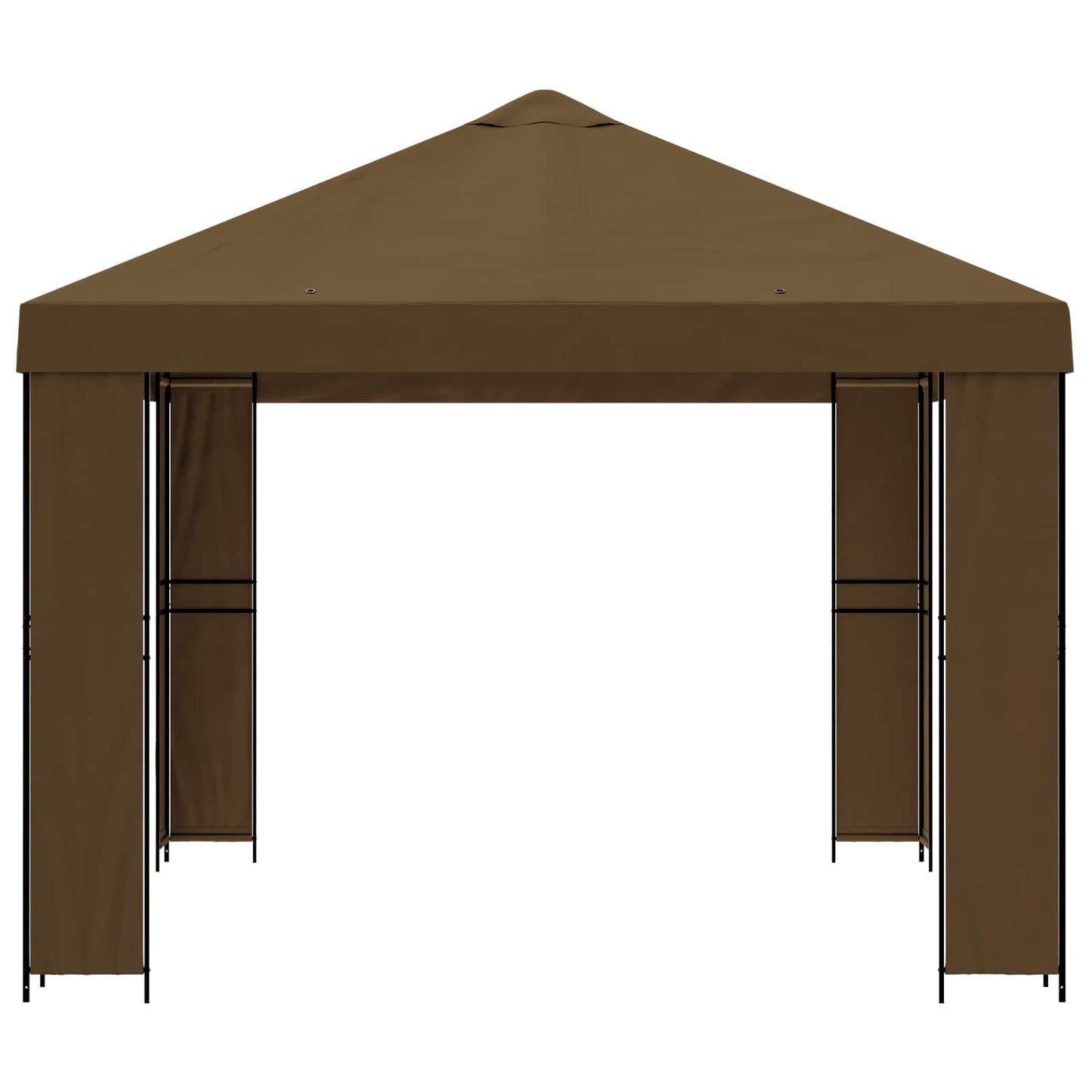 Gazebo 4 x 3 m Taupe Polyester and Steel 190 gsm