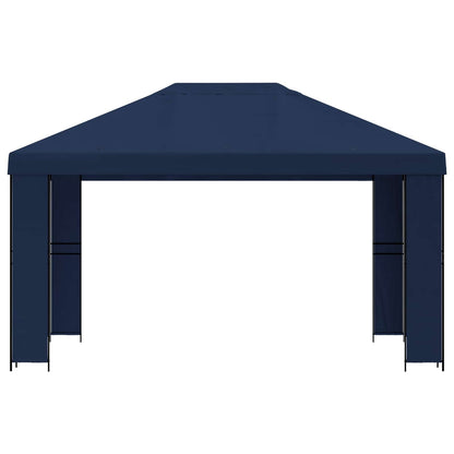 Gazebo 4 x 3 m Blue Polyester and Steel 190 gsm