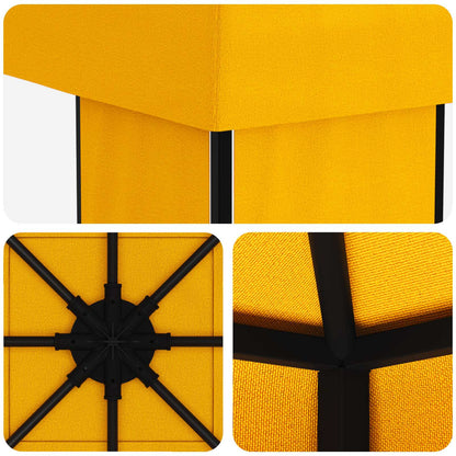 Gazebo 4 x 3 m Yellow Polyester and Steel 190 gsm