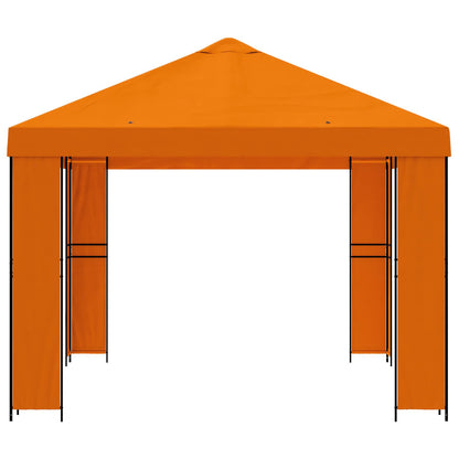 Gazebo 4 x 3 m Orange Polyester and Steel 190 gsm