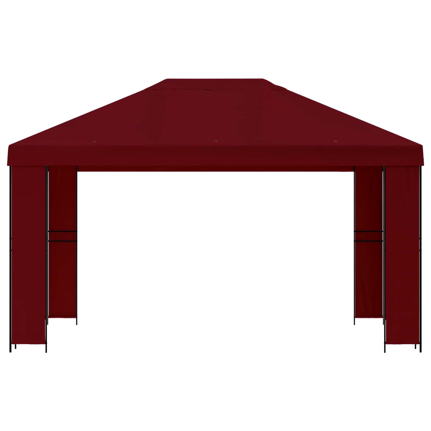 Gazebo 4 x 3 m Burgundy Polyester and Steel 190 gsm