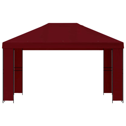 Gazebo 4 x 3 m Burgundy Polyester and Steel 190 gsm