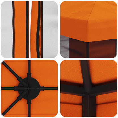 Garden Gazebo with Sidewalls 4 x 3 m Orange Polyester and Steel