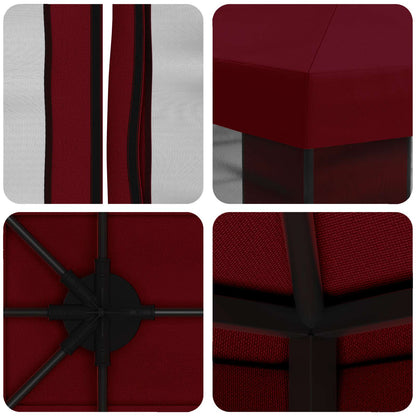 Garden Gazebo with Sidewalls 4 x 3 m Burgundy