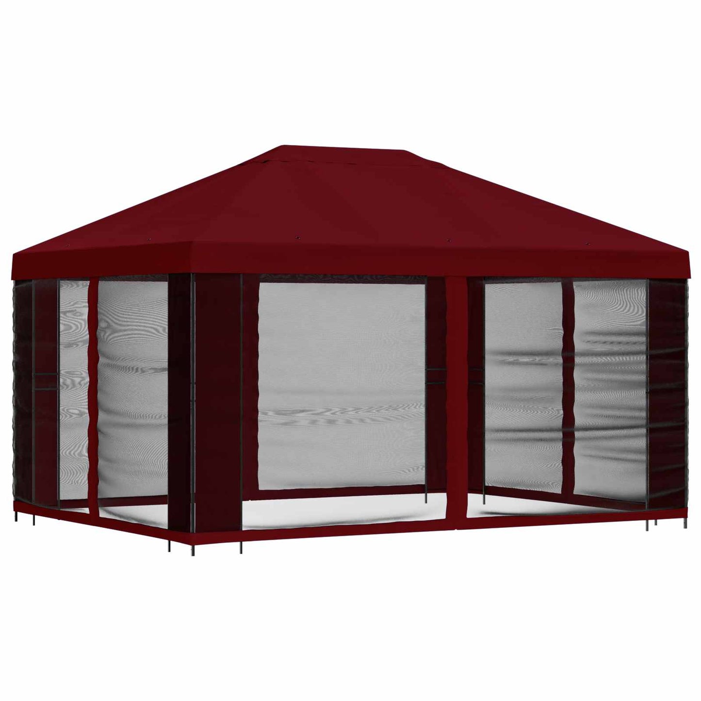 Garden Gazebo with Sidewalls 4 x 3 m Burgundy